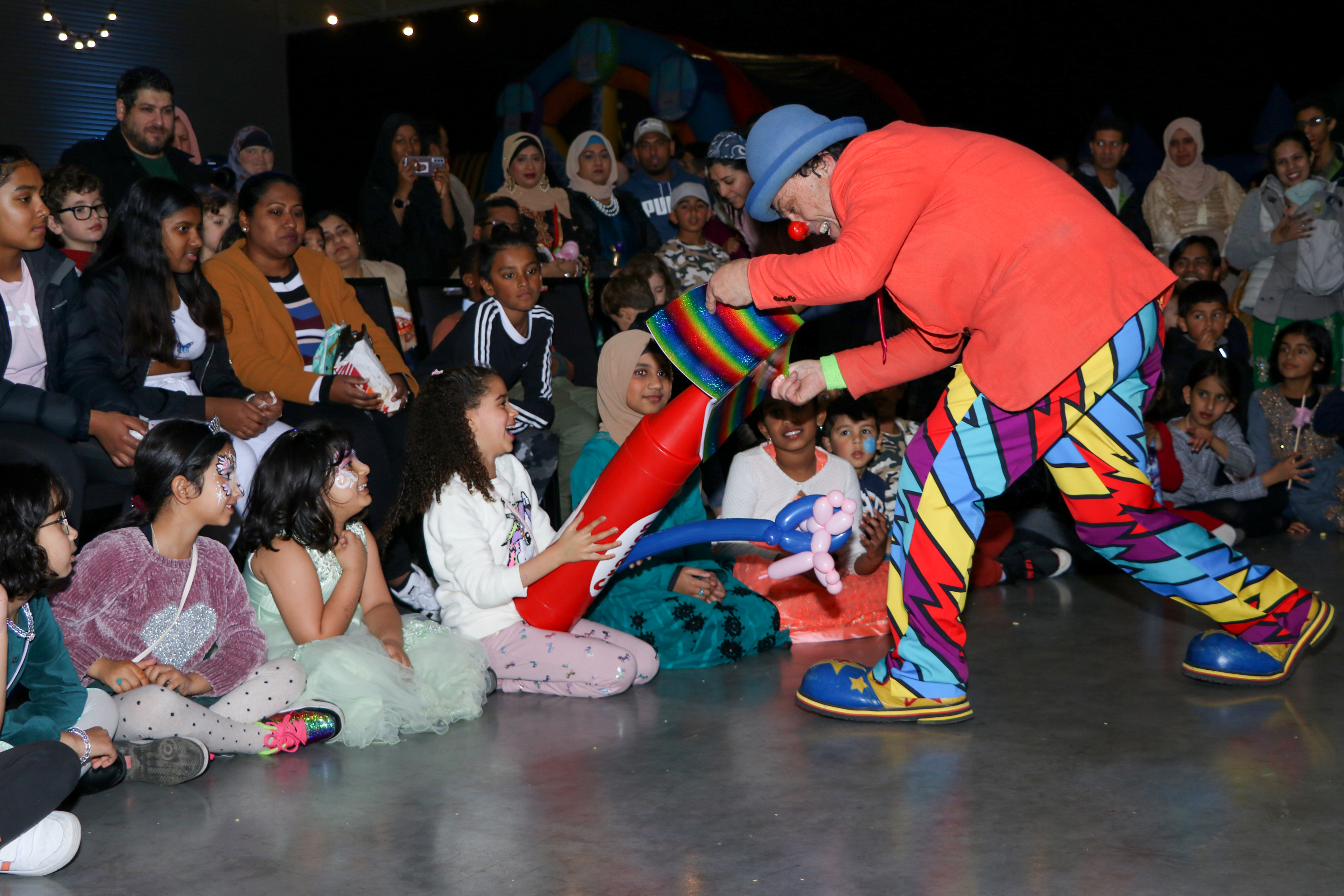 Silly Billy performing a magic show for kids