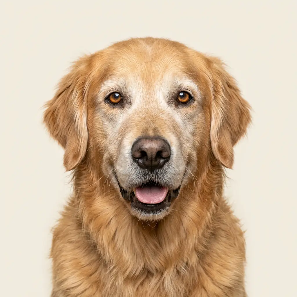 Joyful senior dog