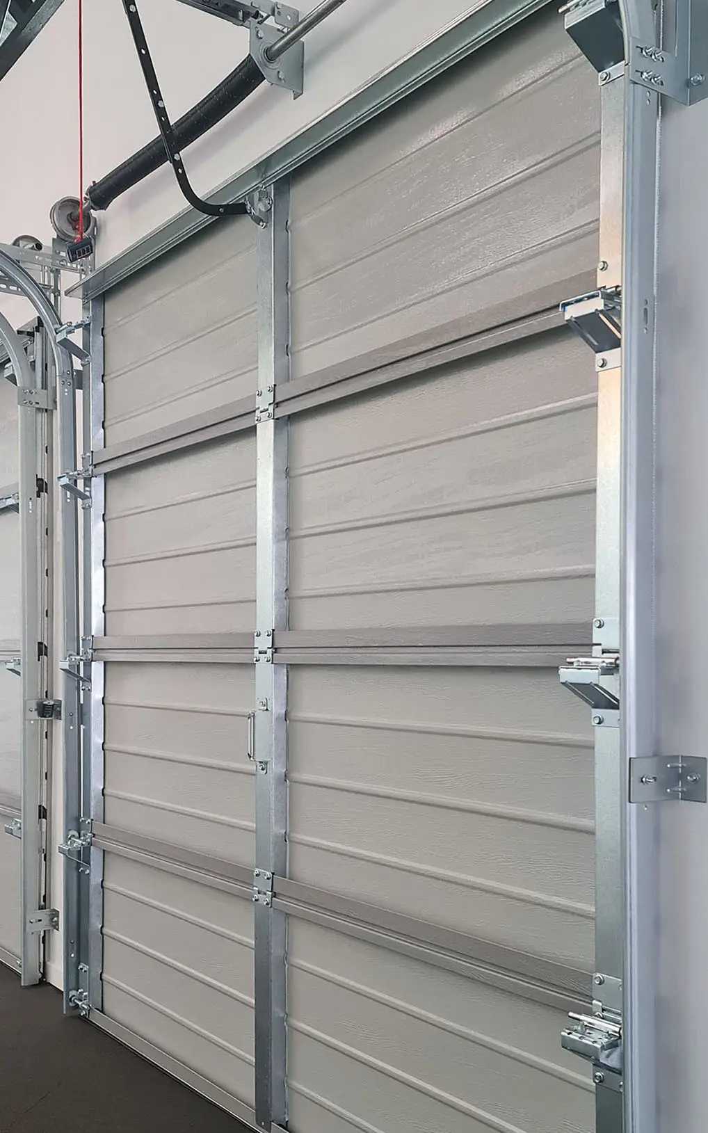Garage door before insulation