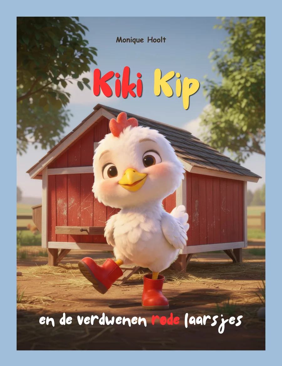 Voorkant van het boek Kiki Kip en de verdwenen rode laarsjes
