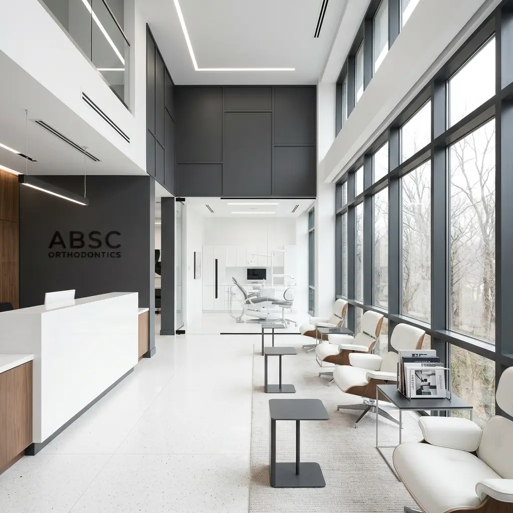 Ultra-modern Alexandria orthodontic office interior