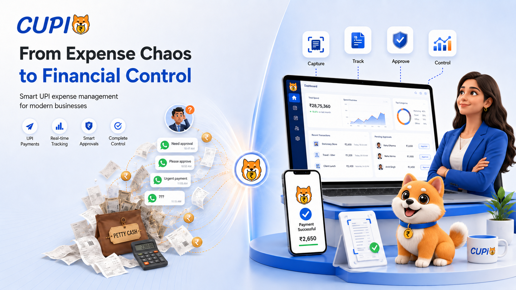 CUPI smart UPI expense management for businesses