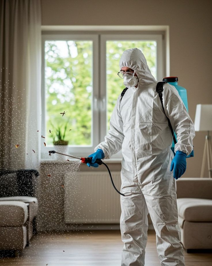 Professional pest control in action