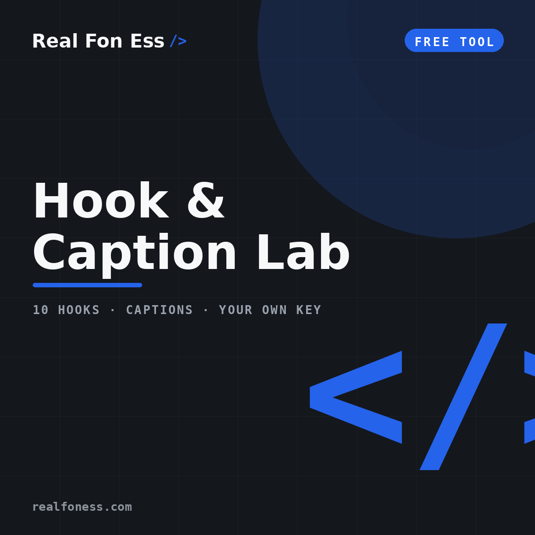 Hook & Caption Lab