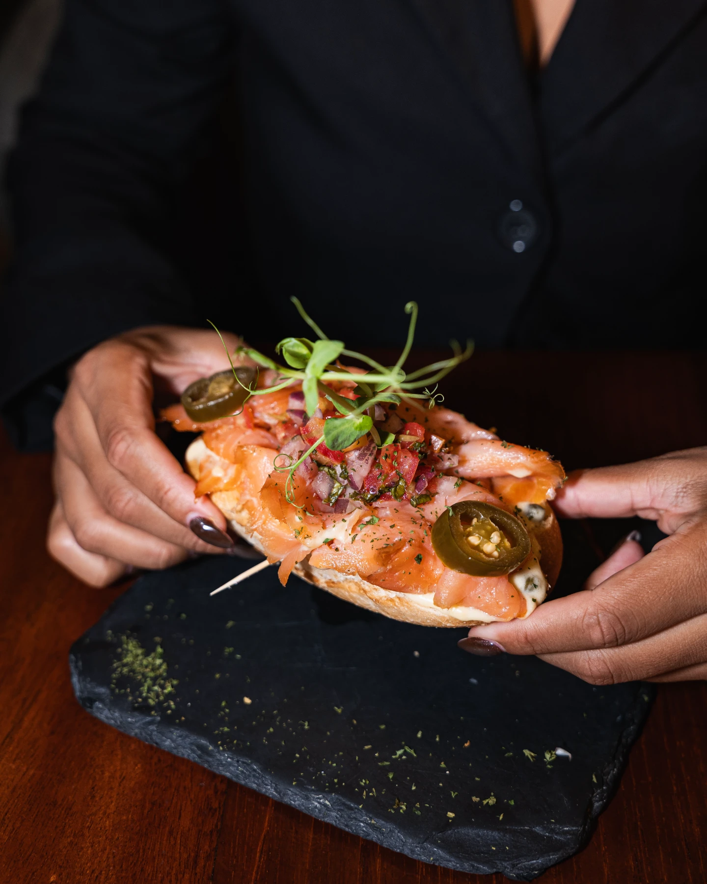 Gourmet Salmon Bruschetta