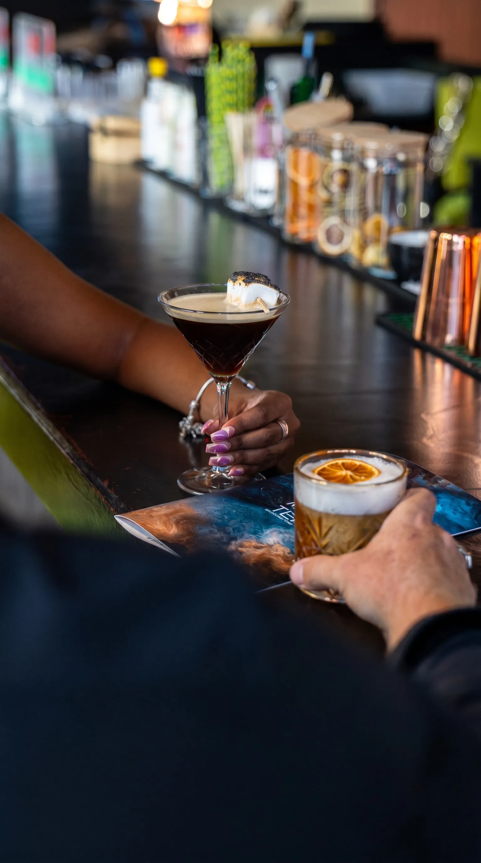 Artisan espresso martini and signature cocktails at the 91 Mar y Tierra bar