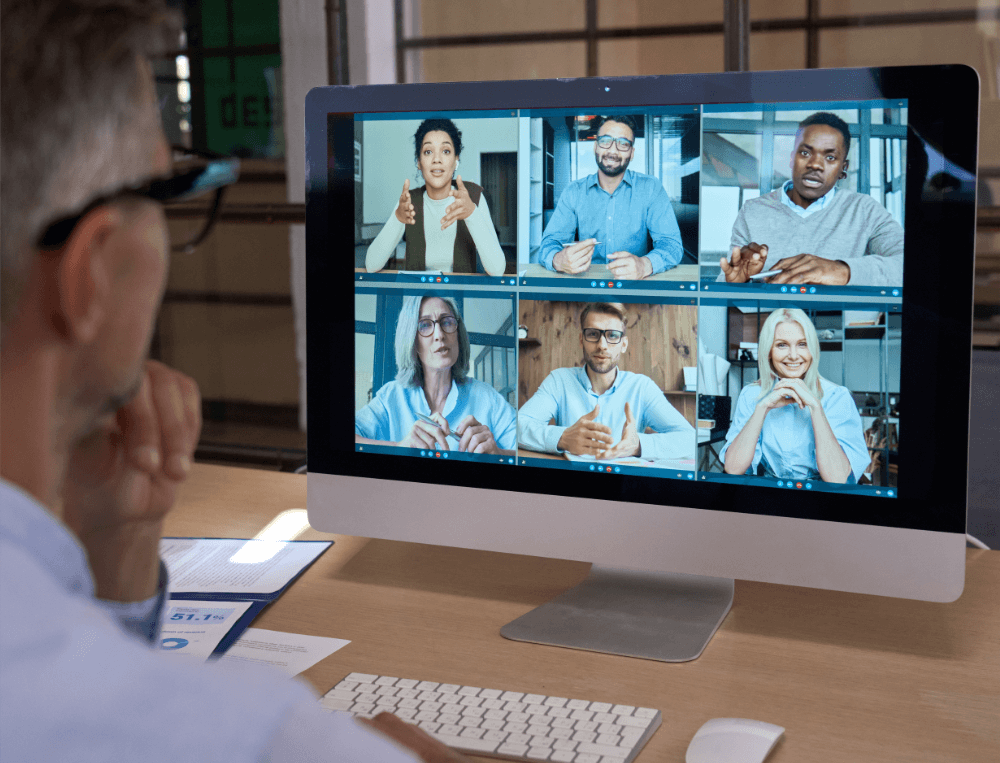 Webinar em curso num computador