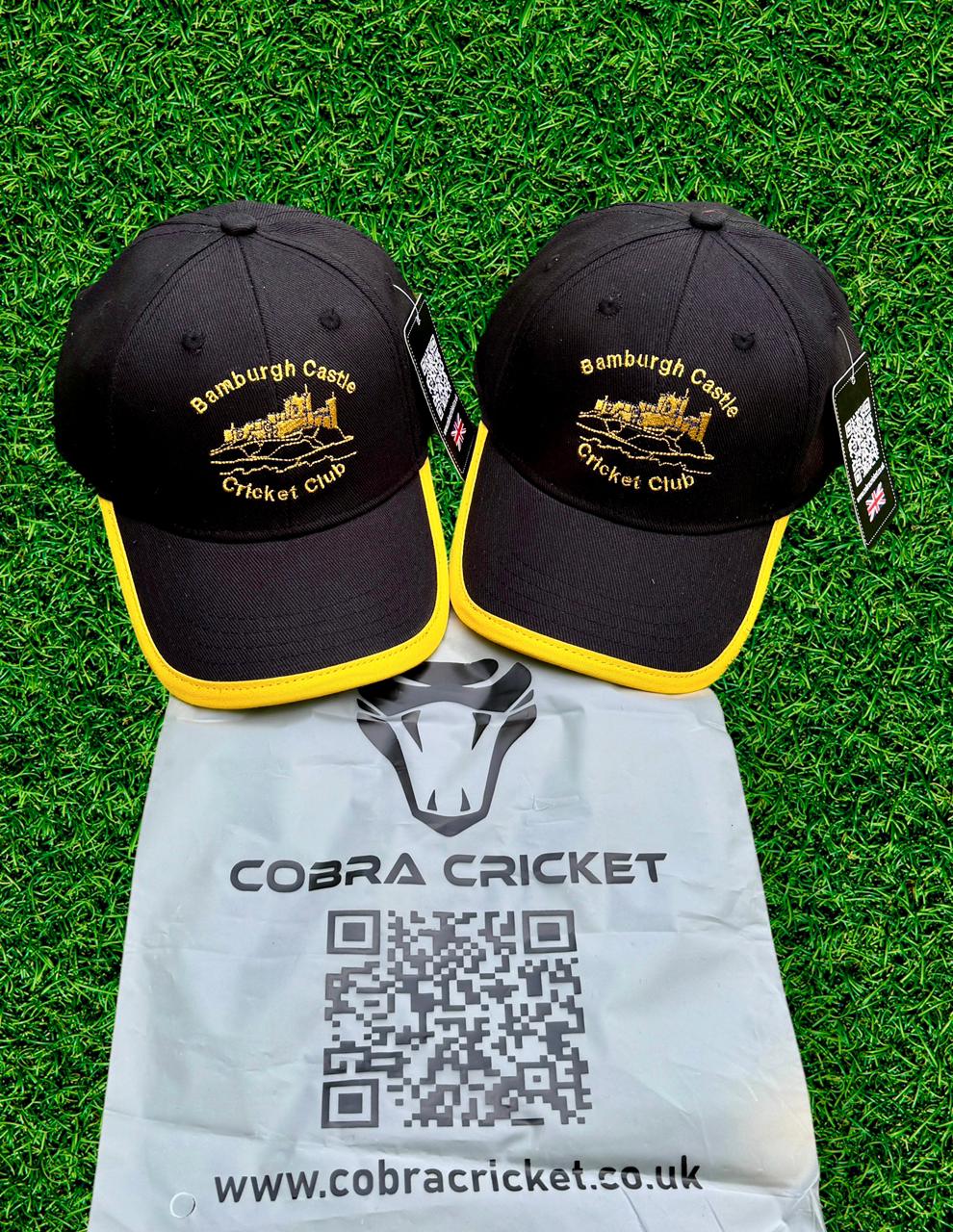 Custom baseball caps for Bamburgh Castle CC