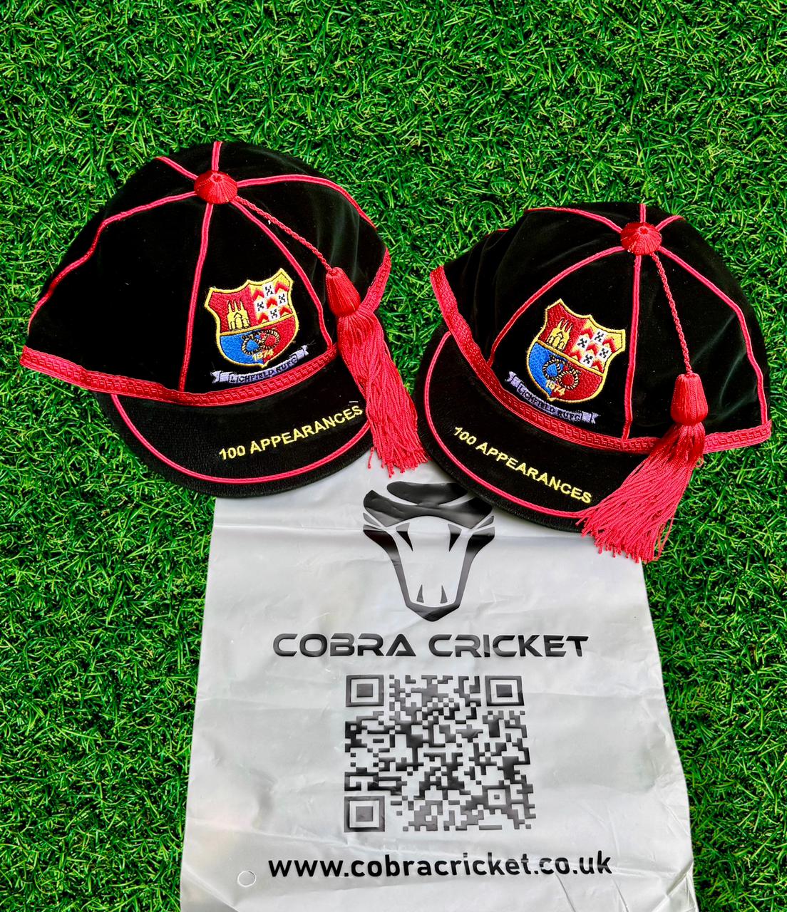 Bespoke velvet presentational caps with tassels
