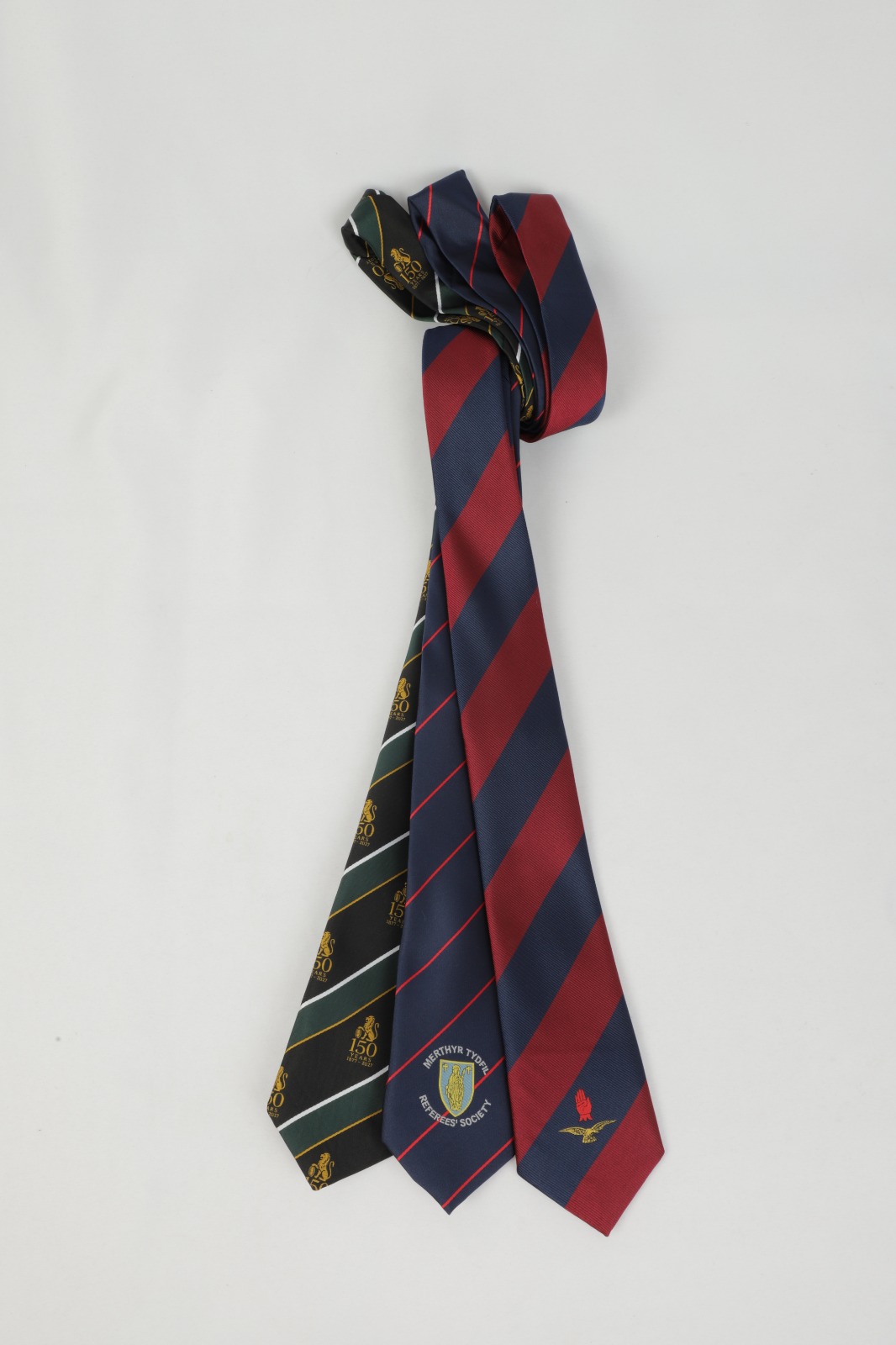 Traditional striped club ties