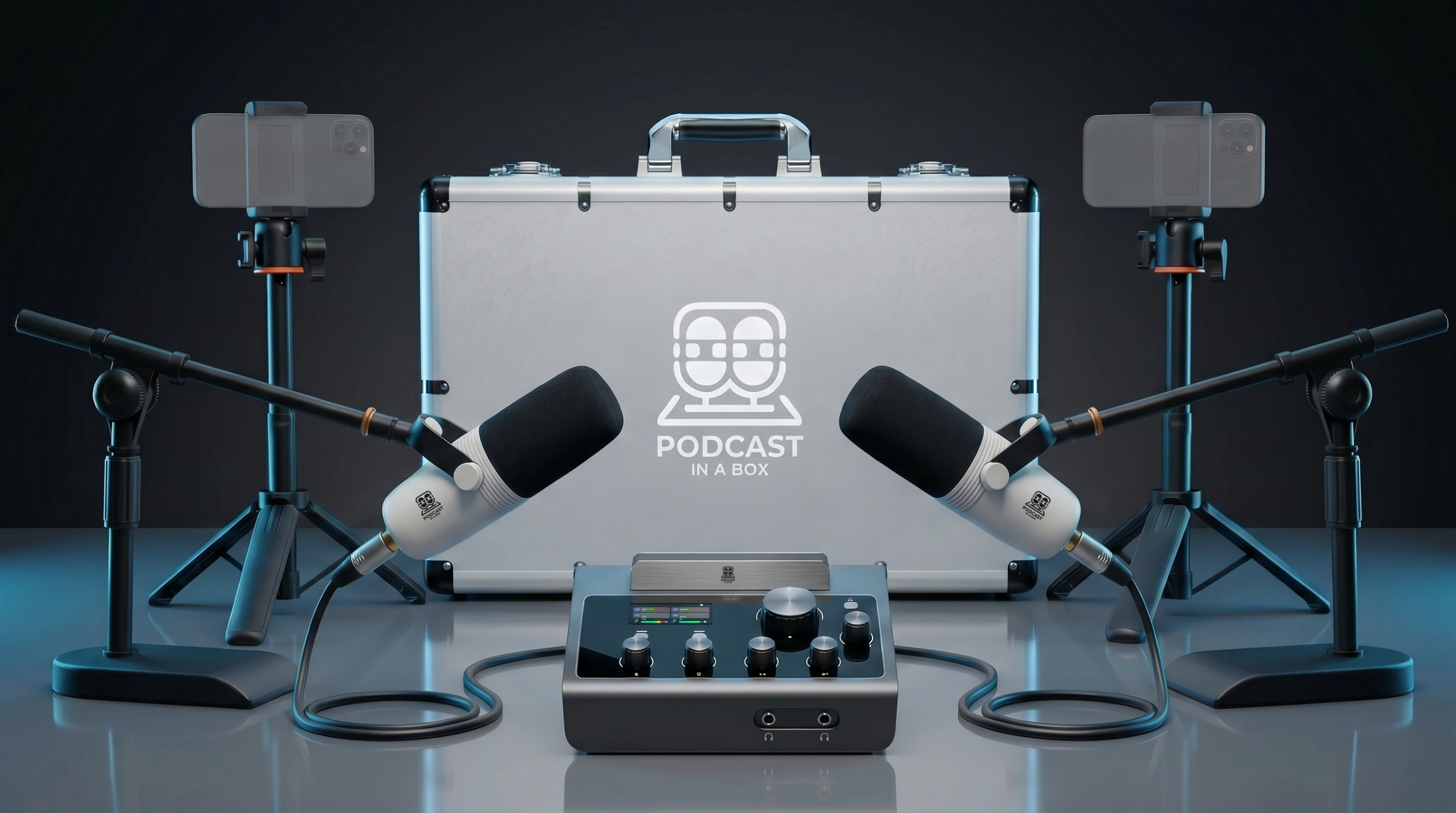 The complete Podcast in a Box kit