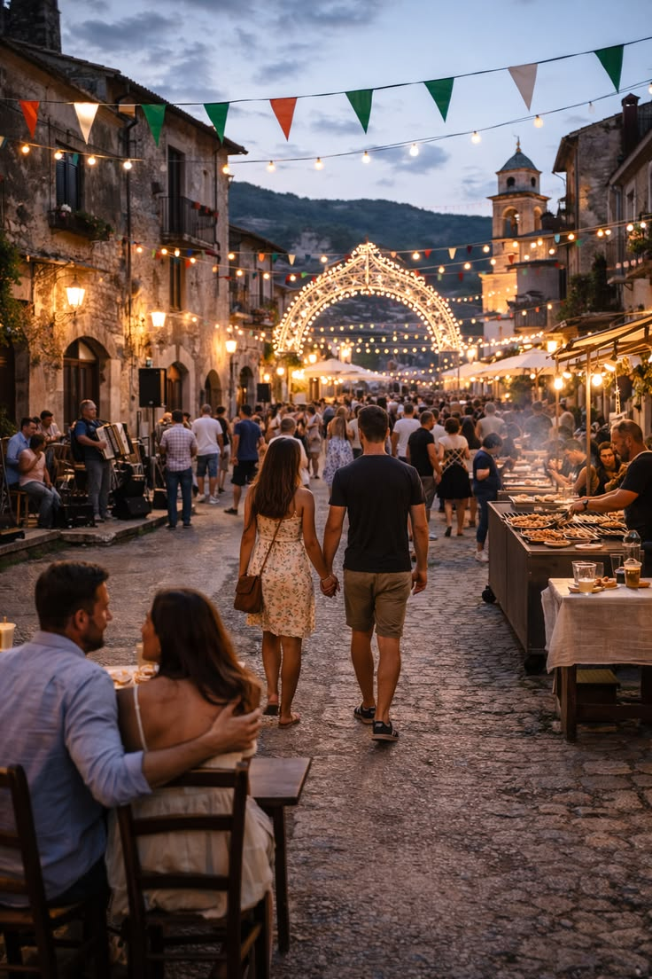 Sagra di paese in una sera d'estate