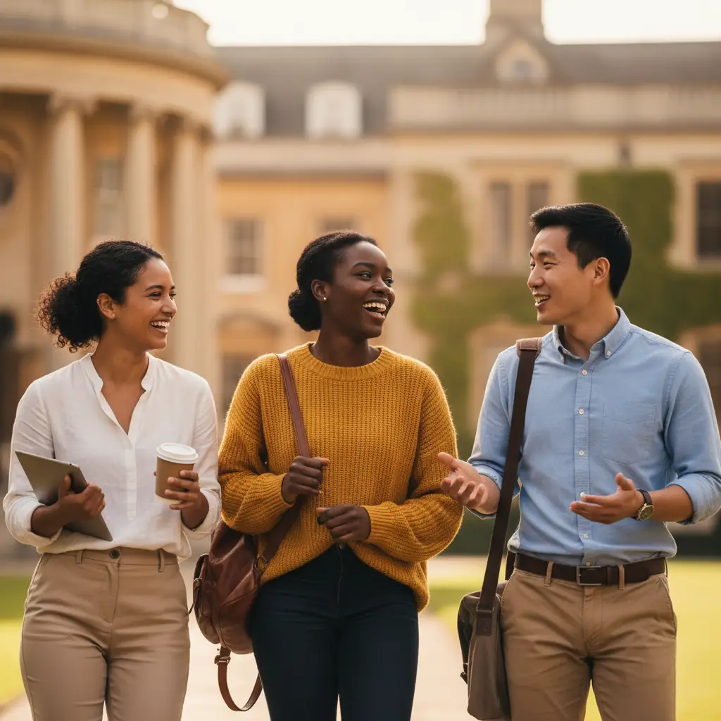 Student on a UK university campus