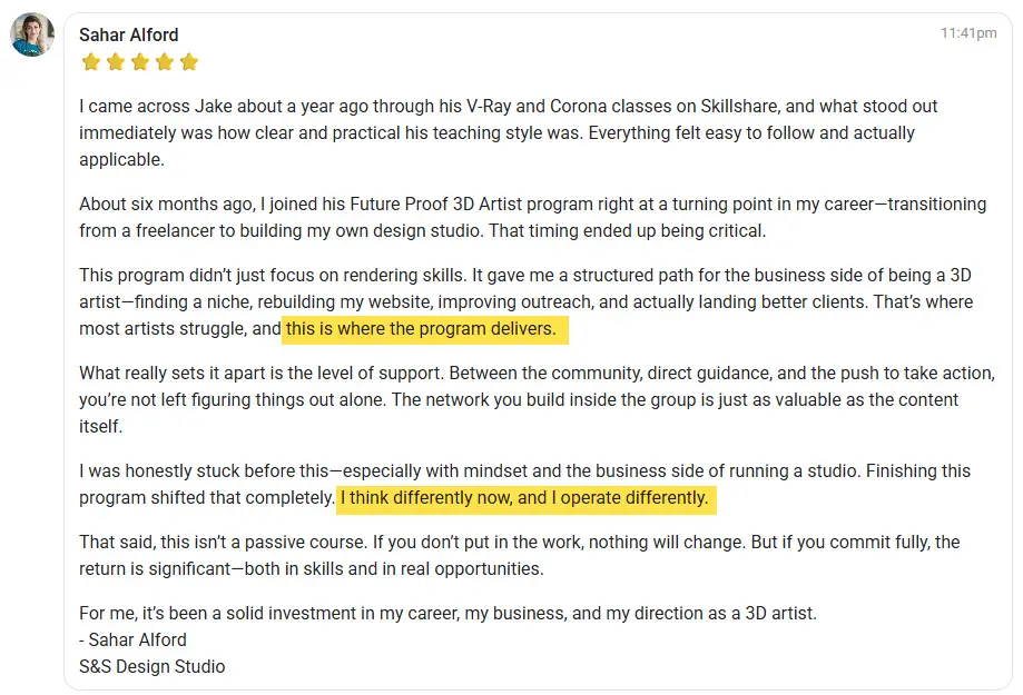 Sahar Alford five star review of Future-Proofed