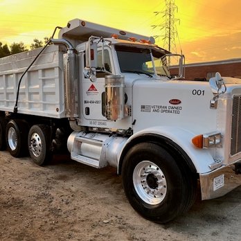 Parking Lot Pros dump truck and heavy equipment