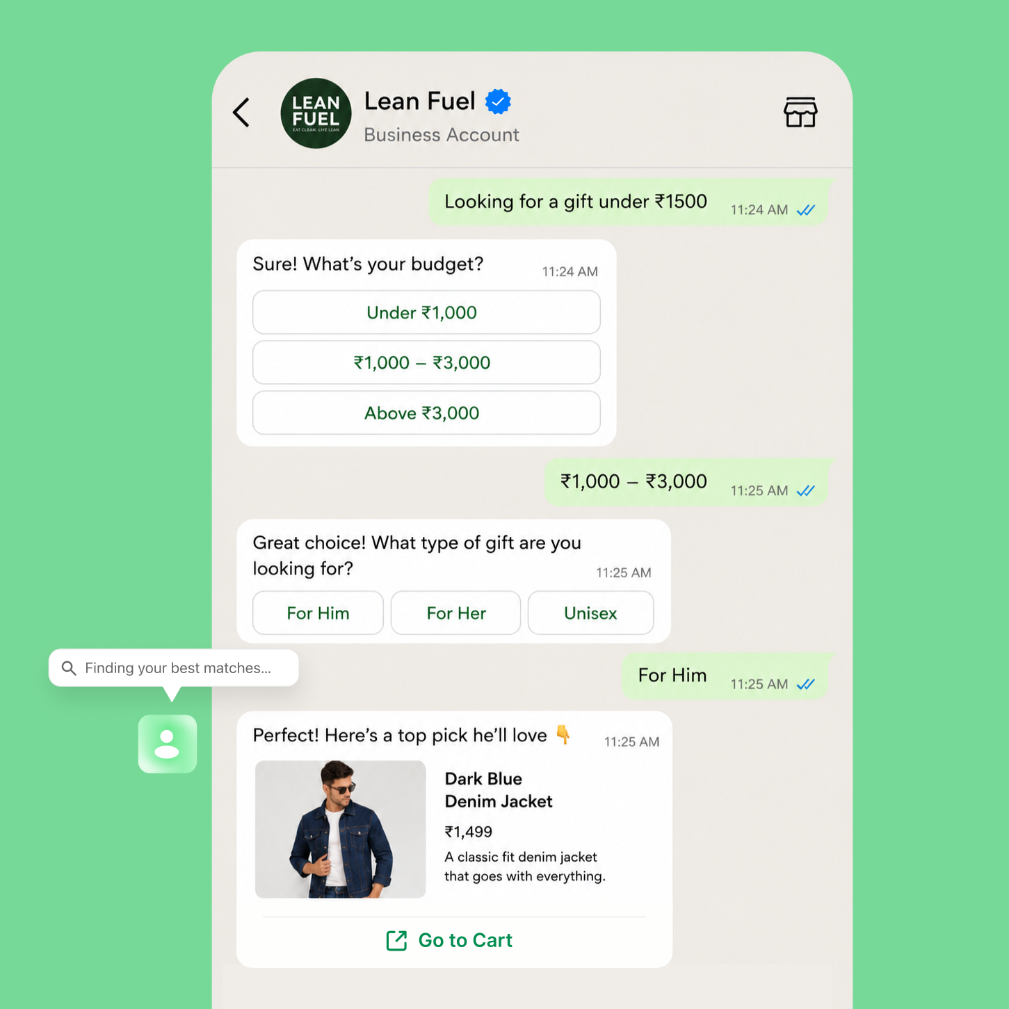 AI Agent qualifying a lead and recommending the right product