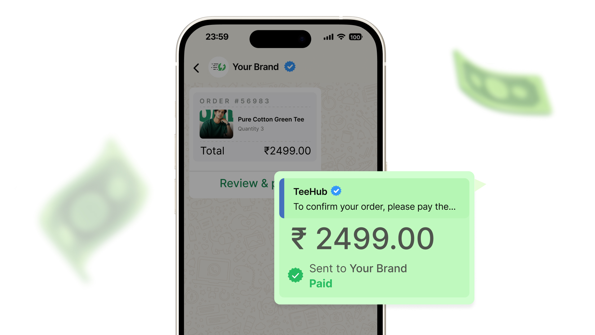 In-chat WhatsApp payment