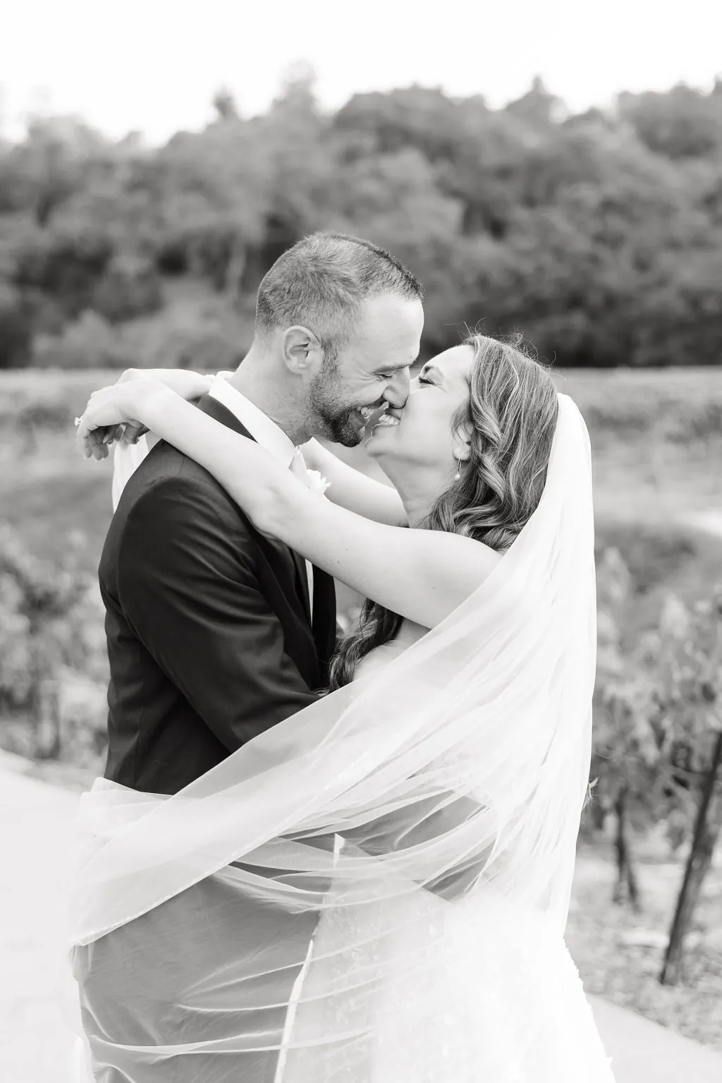 Black and White Wedding Portrait