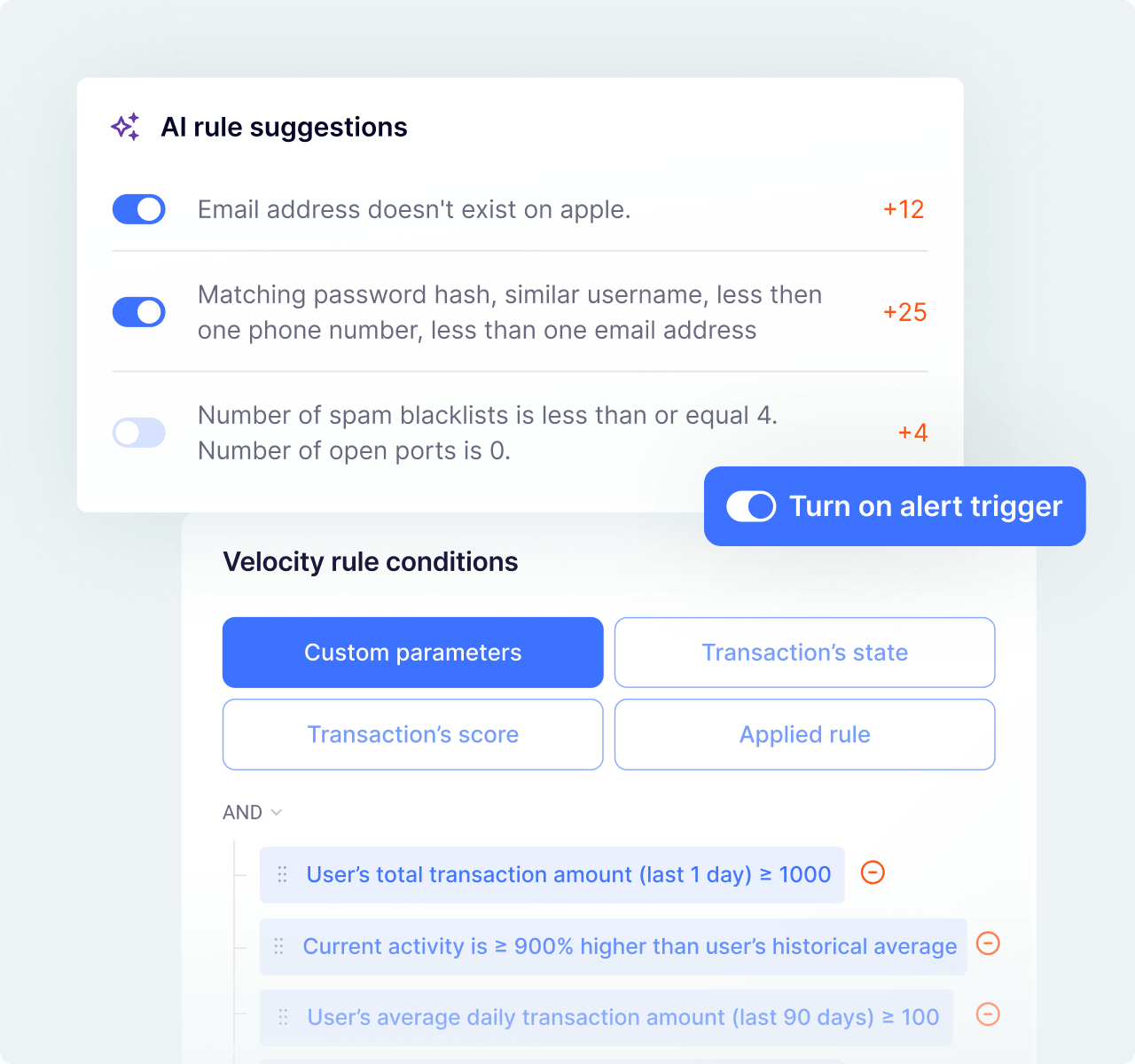 Create rules without code
