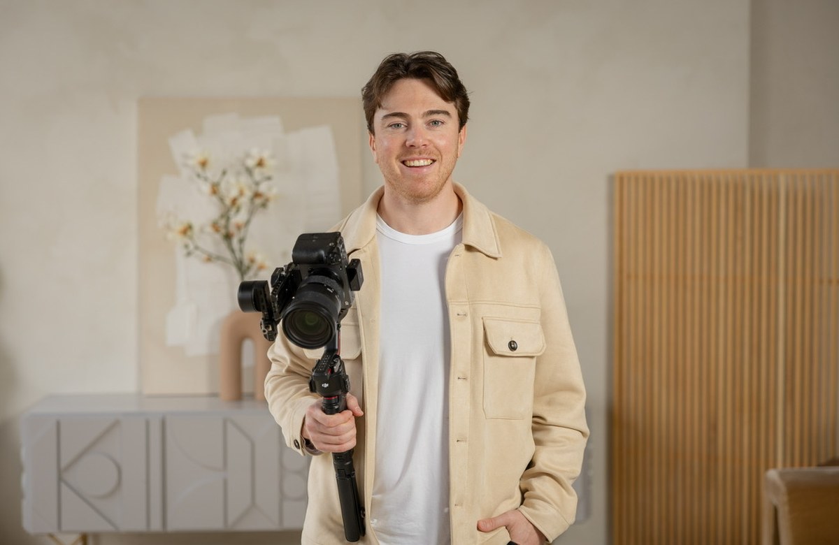 Tristan, founder of The Toronto Content Lab, on set