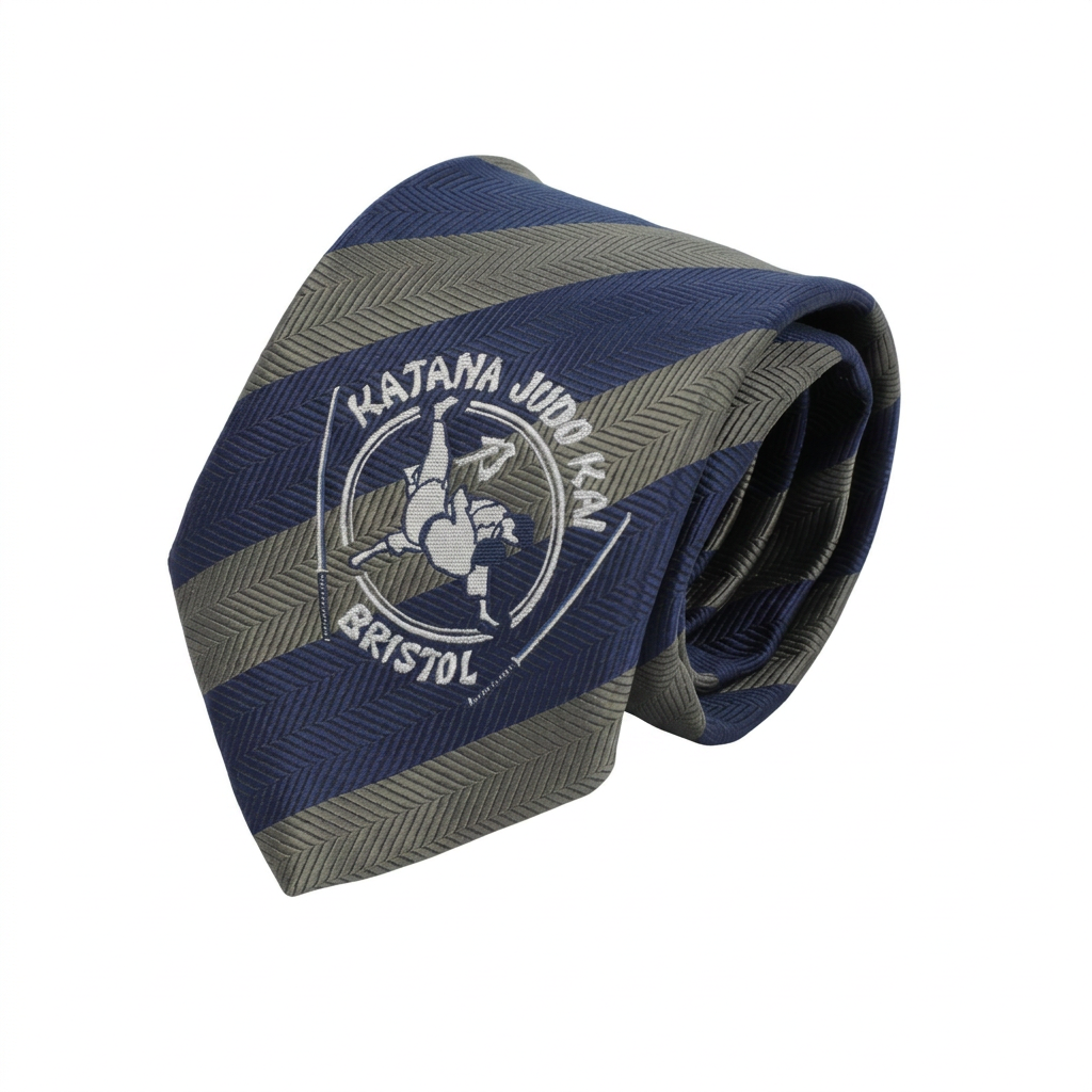 Custom woven club tie with crest