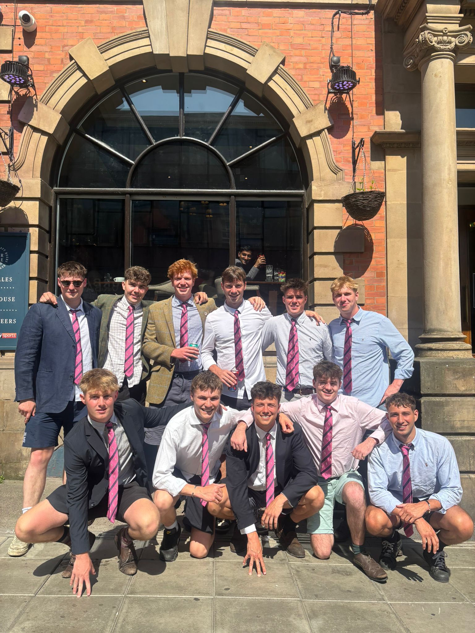 CBPT CC team wearing custom pink ties
