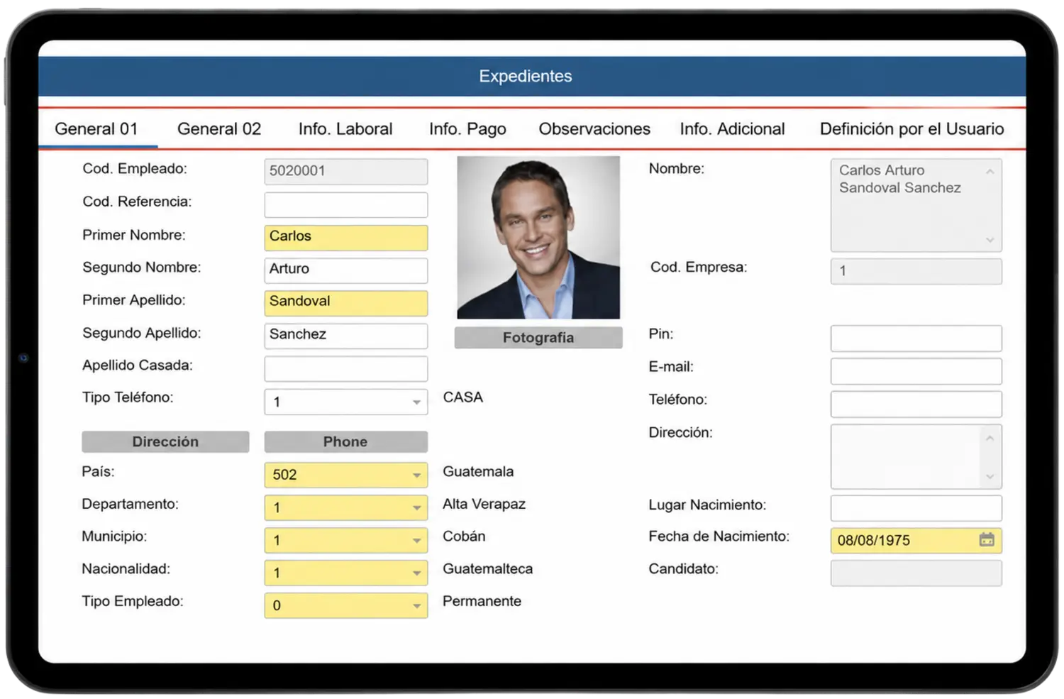HTIS software preview interface