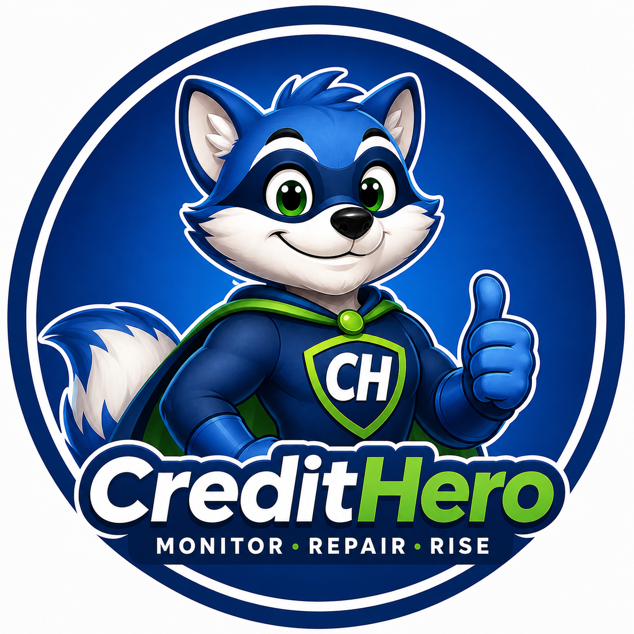 CreditHero superhero mascot