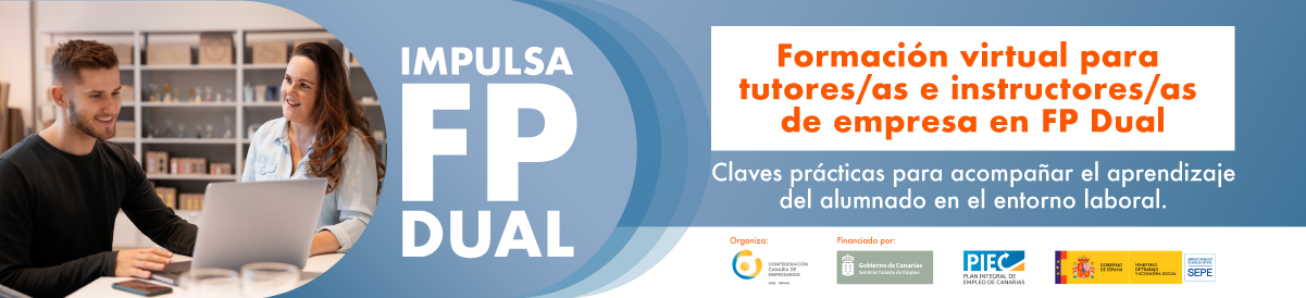 Banner Impulsa FP Dual — Formación virtual para tutores/as e instructores/as de empresa en FP Dual