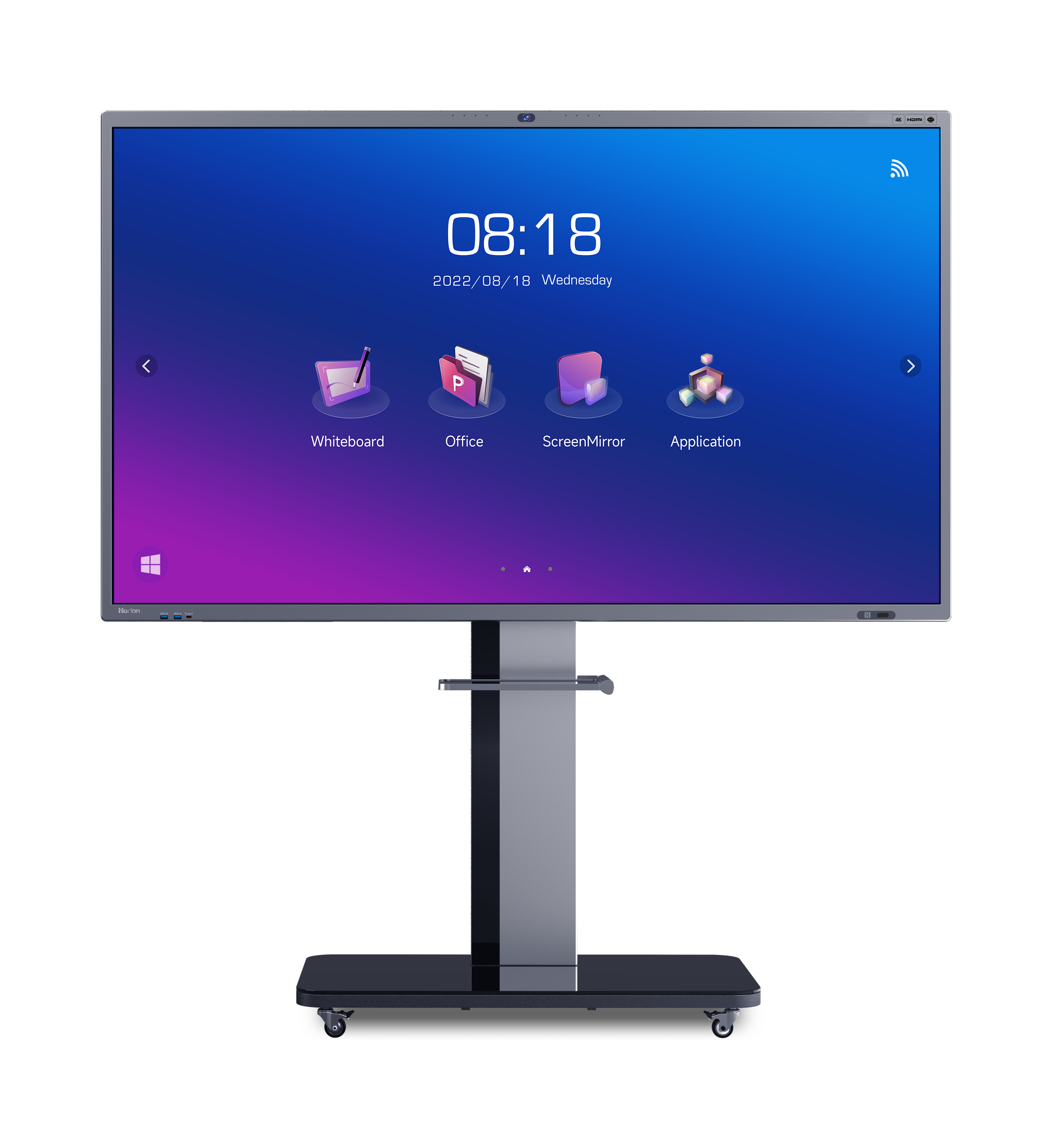 Horion interactive panel in a corporate meeting room