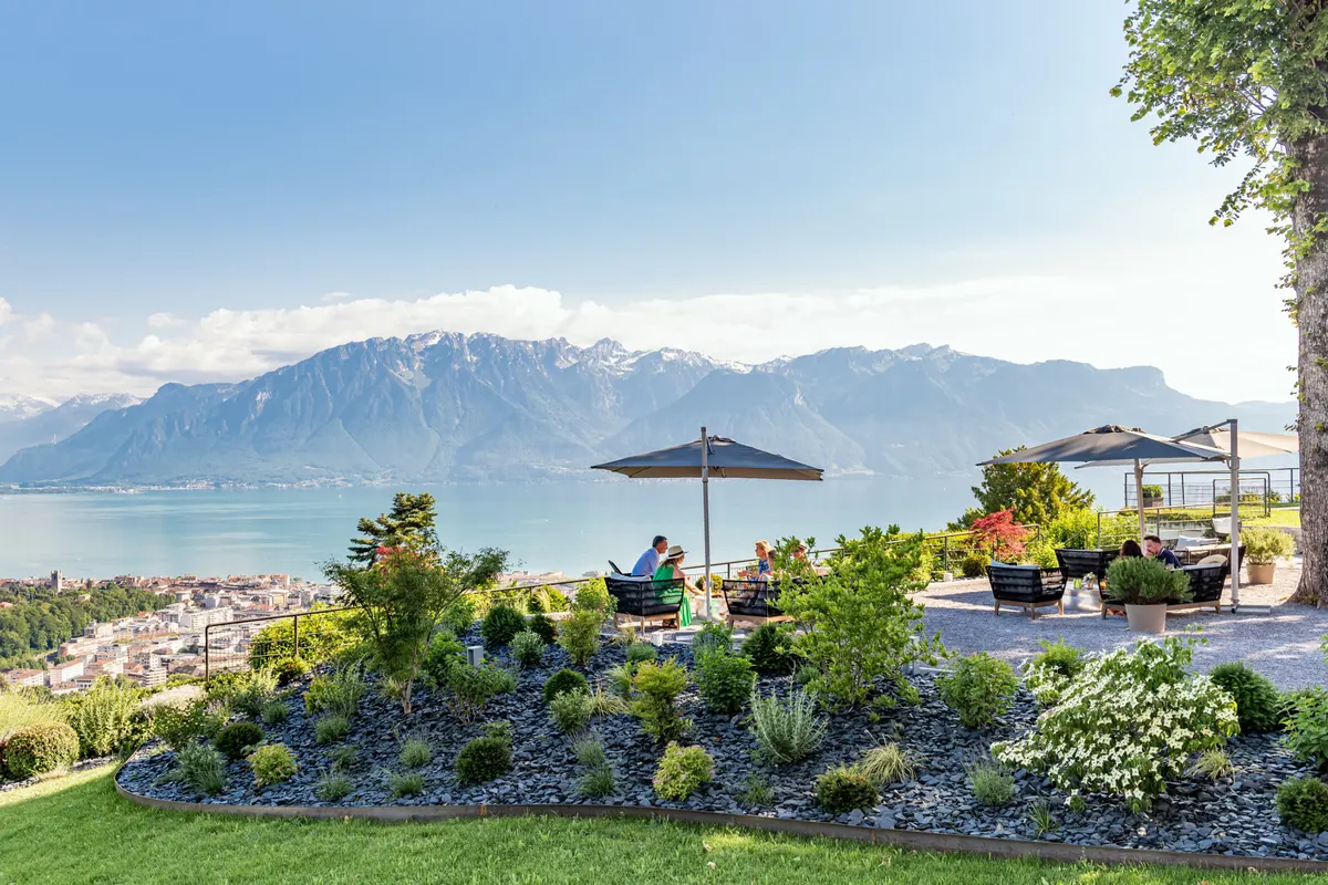 Jardin paysager réalisé à Genève