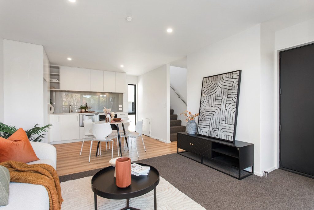 Open-plan living and dining