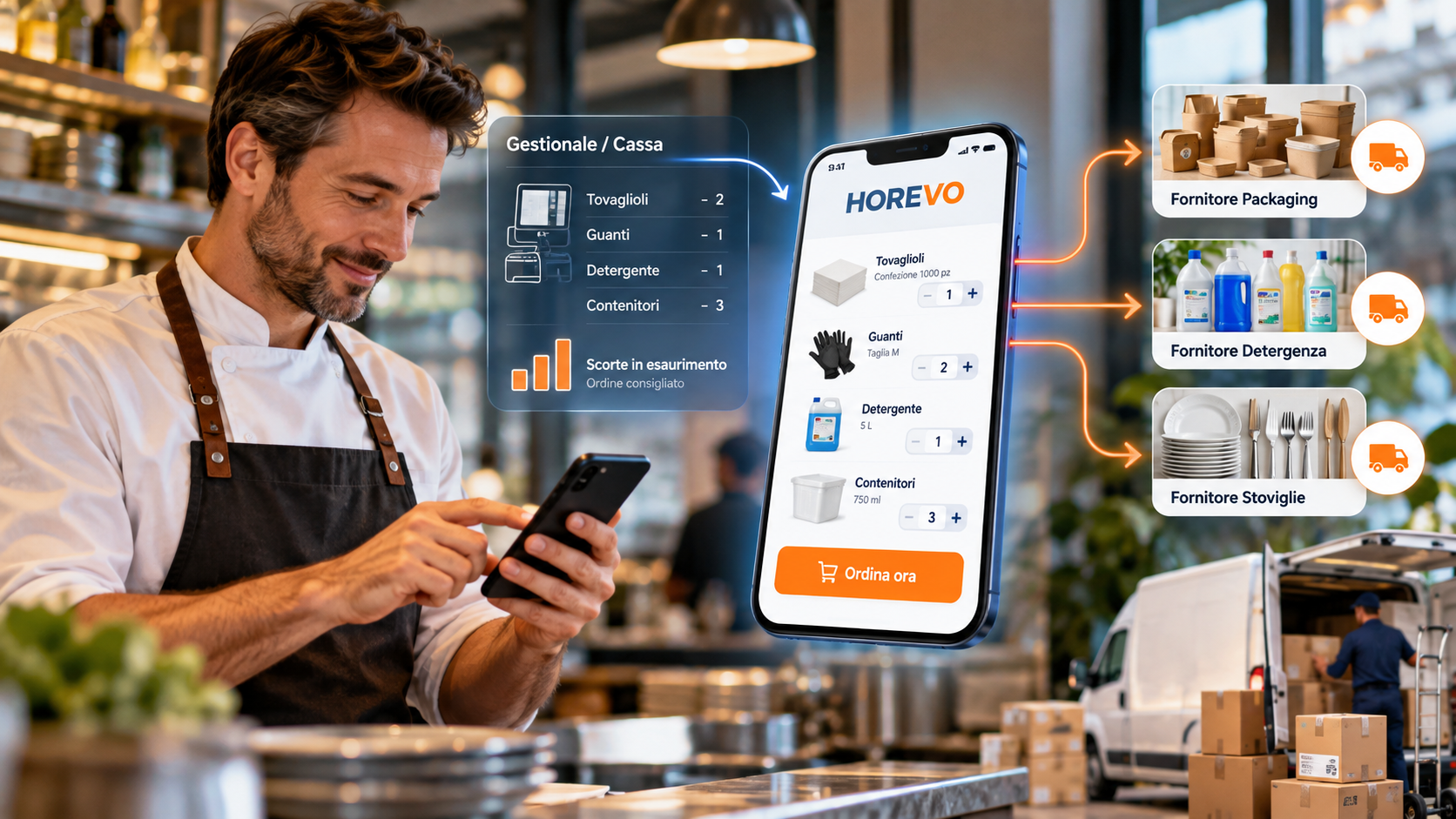 Horevo - gestione ordini e scorte per locali HoReCa
