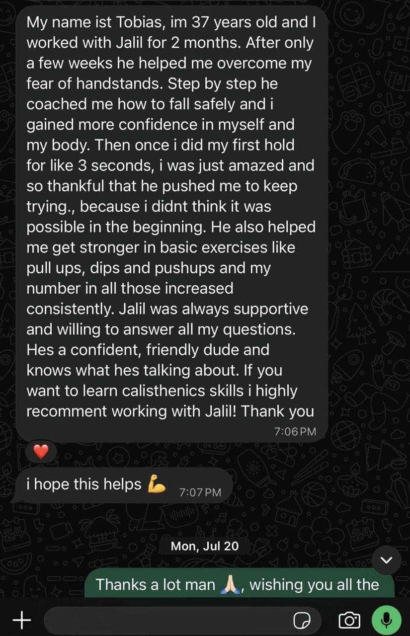 Client WhatsApp message