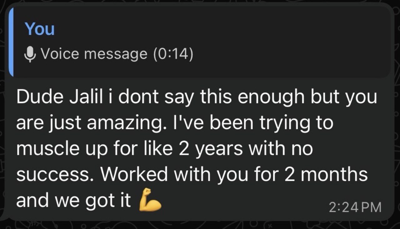 Client WhatsApp message