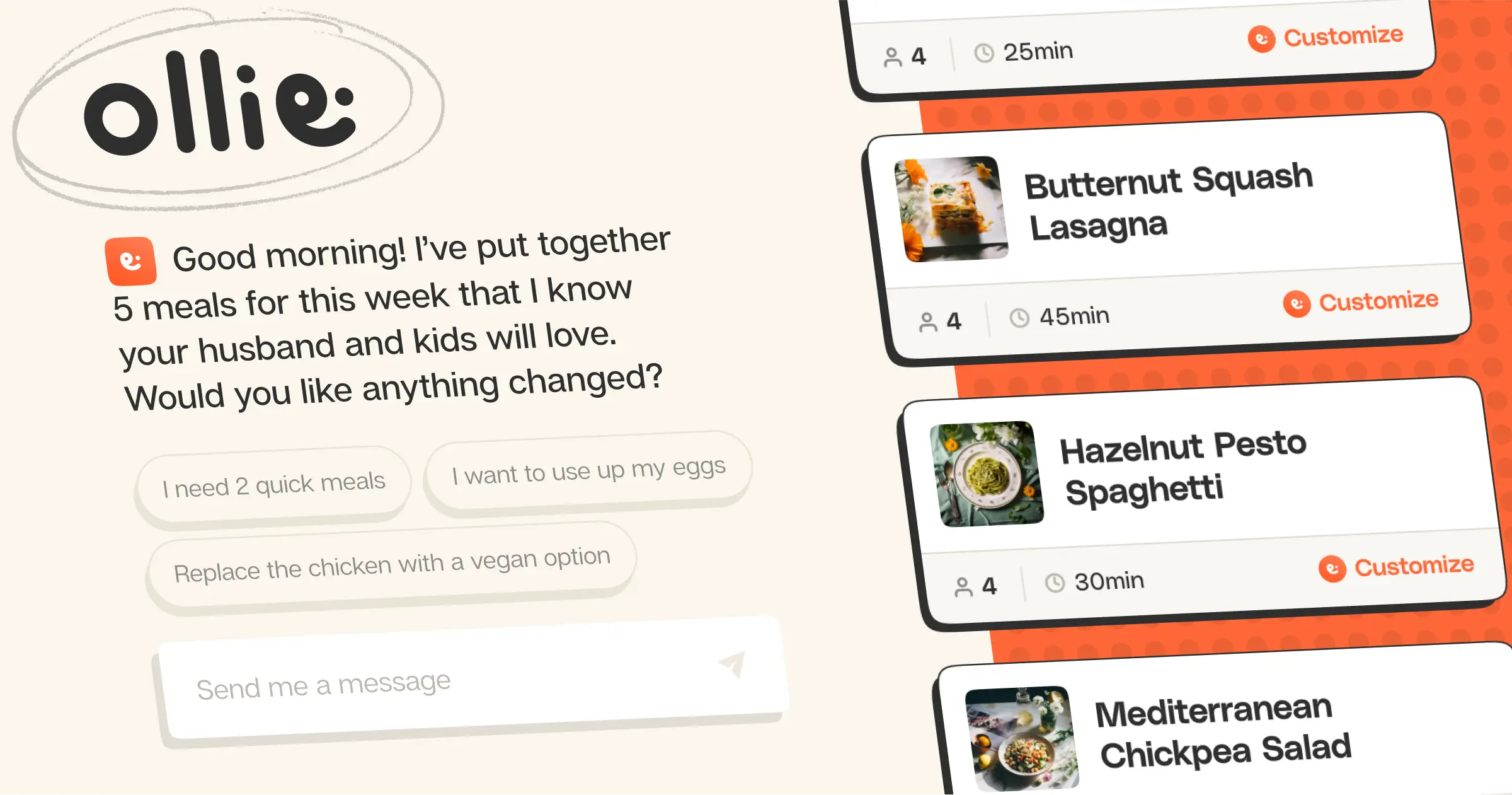 Your AI assistant for weeknight meals